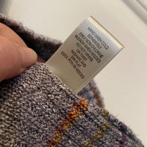 Jillian Nicole 3/4 Sleeve Multi Color Green Sweater Striped Knit Ribbed Boho Hip - Picture 5 of 5